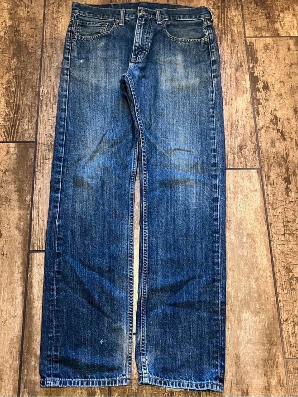 Levi's Men's Straight Jeans - Dark Blue Denim